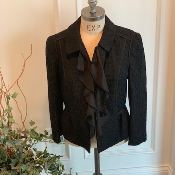 LOFT Jackets & Blazers - Loft Black Ruffle Women's Jacket